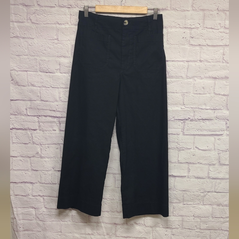 Maeve Navy Wide Leg Pants